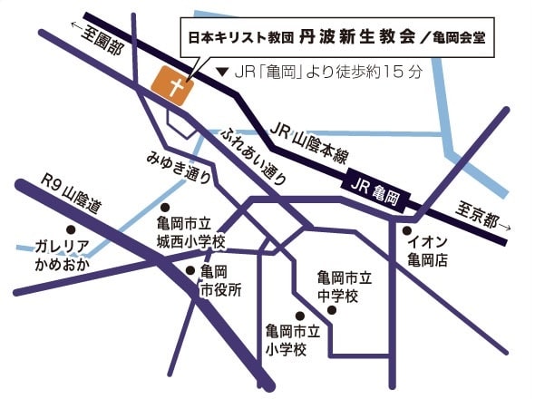 亀岡の地図